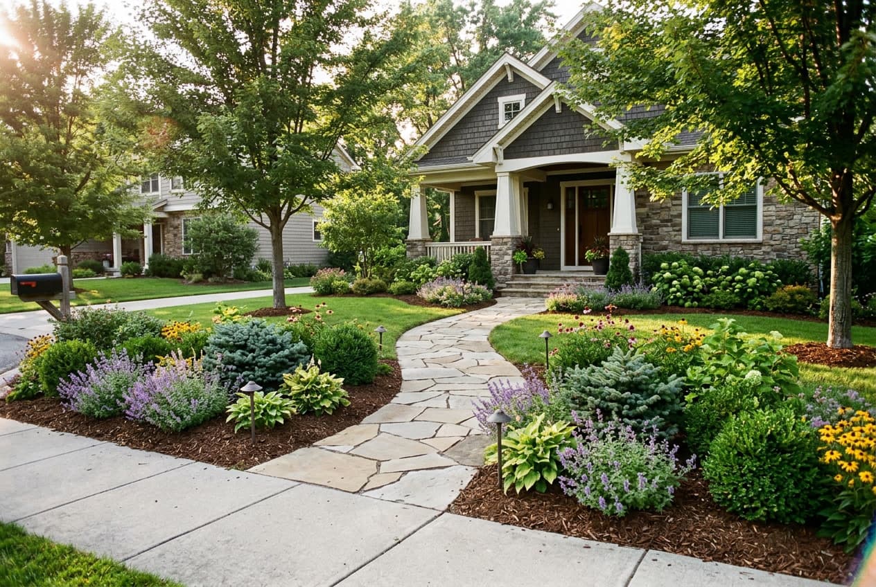 front walkway plantings